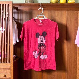 Distressed Mickey T-Shirt - Red - Disney